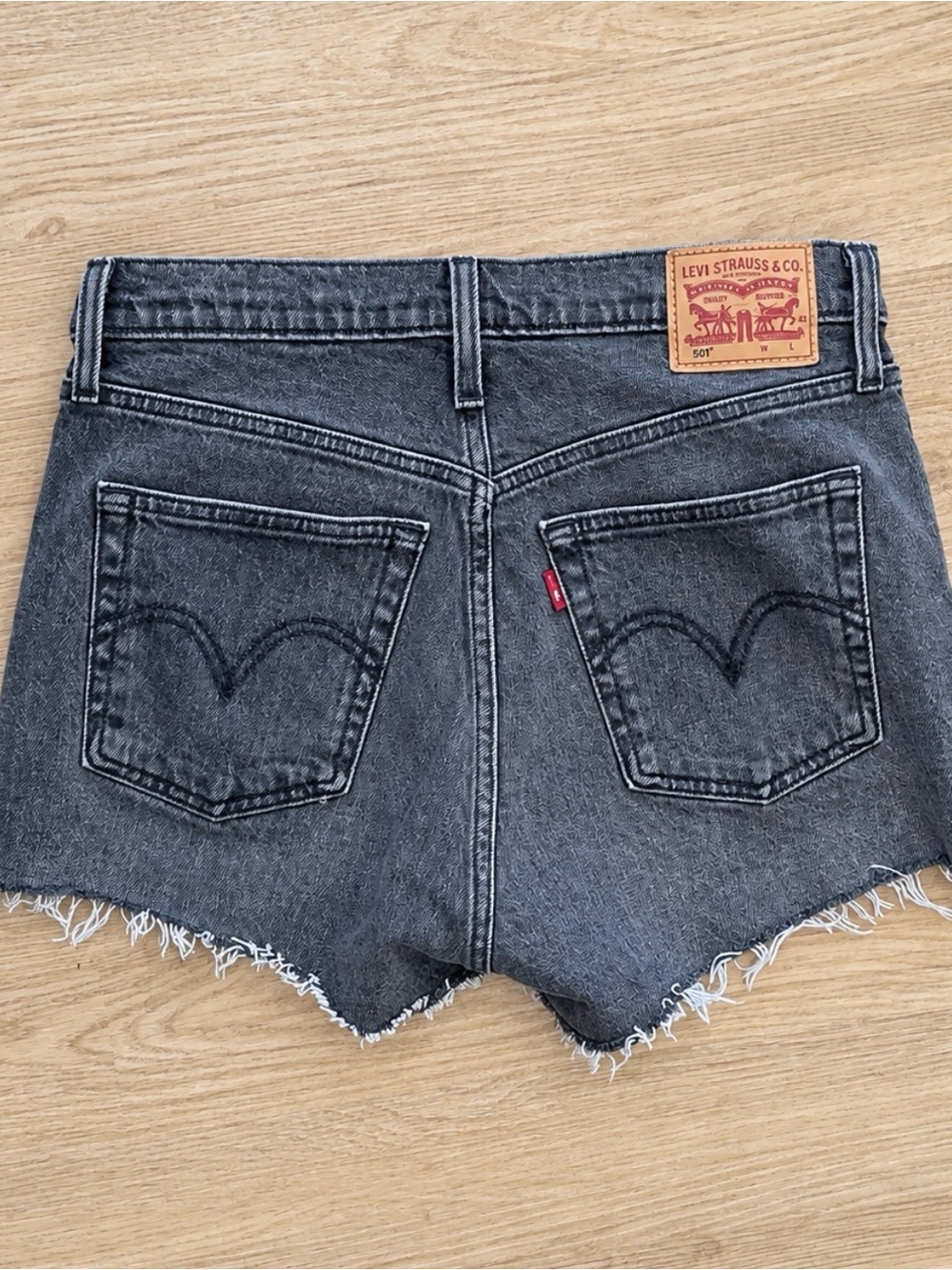 Levi's 501 Women's Black High-Rise Denim Cutoff Shorts